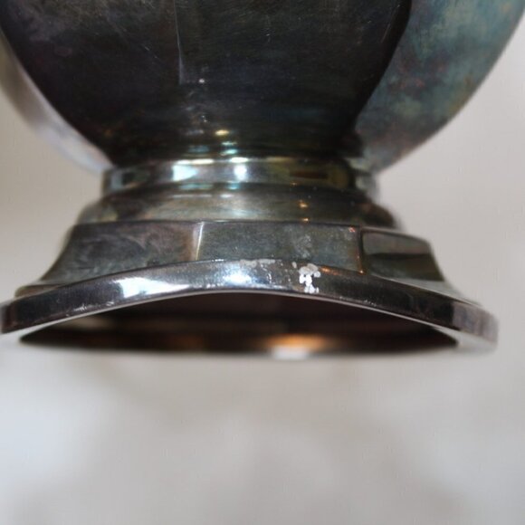 Antique Christofle France silver plated pitcher hot water wood handle art Deco - Picture 12 of 12